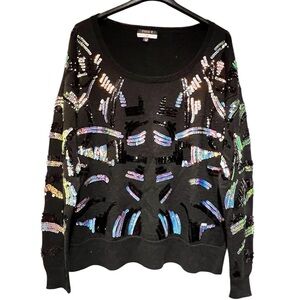 Sweater black with sequins